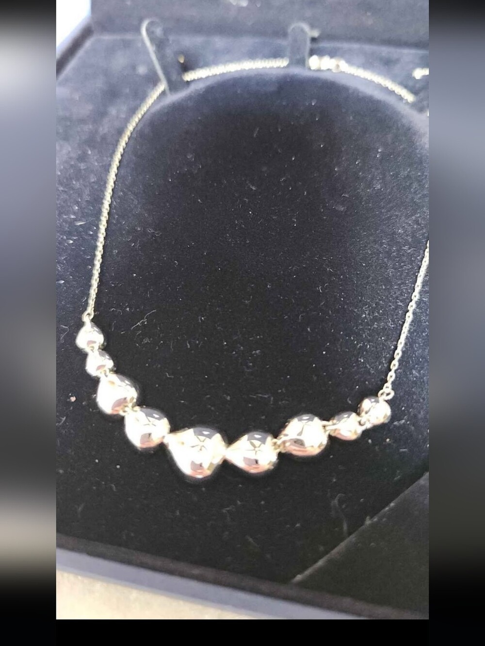 Vintage Swarovski Clear Crystal Graduated Necklace with Silver Chain - Picture 6 of 9